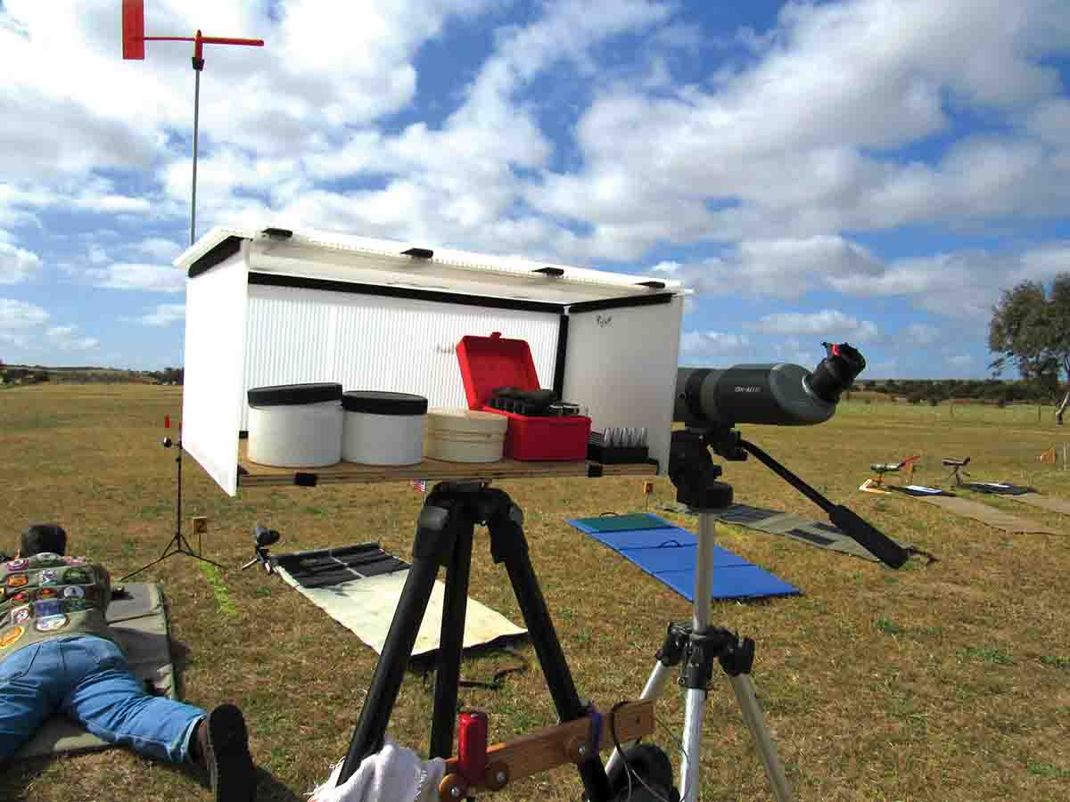 A weather-proof shooting stand.